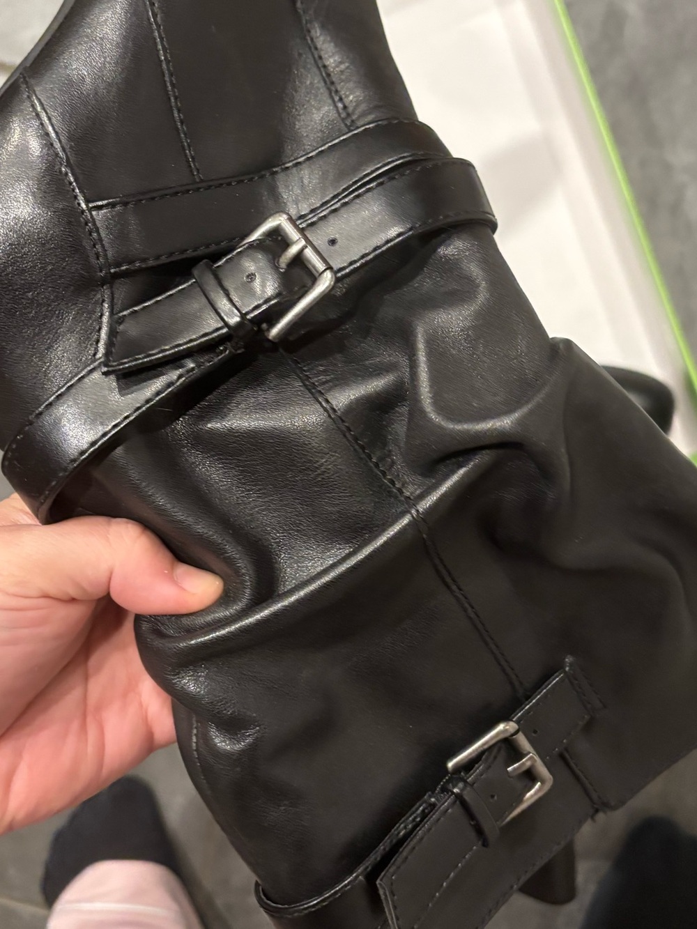 Women’s Kelly & Katie “Christy” black leather heeled boots size 8.5 - Picture 7 of 8